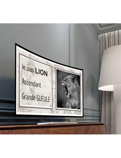 Nos Visuels - 203 1-SIGNE ASTROLOGIQUE LION GRANDE GUEULE
