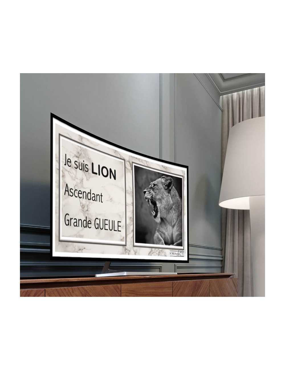 Nos Visuels - 203 1-SIGNE ASTROLOGIQUE LION GRANDE GUEULE