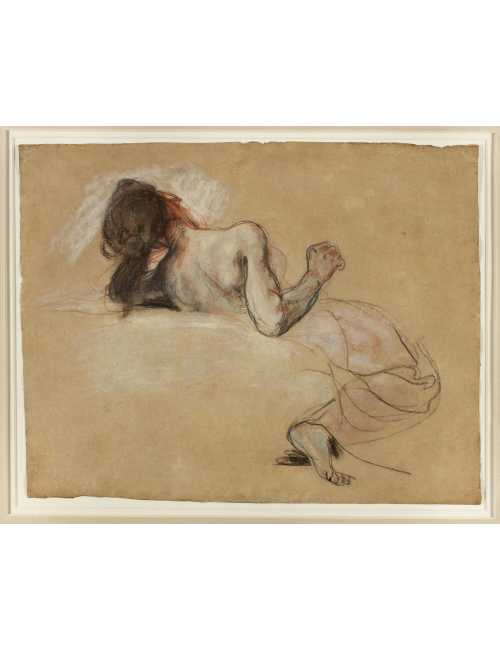 Nos Visuels - 353 Eugène Delacroix French, 1798-1863 1990.226 - Crouching Woman